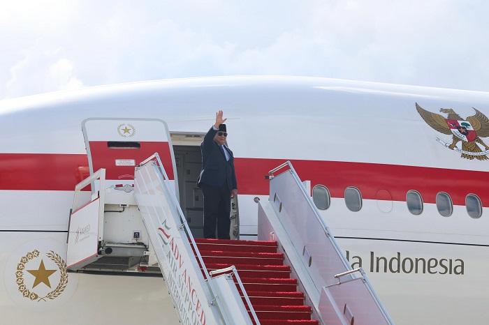 Presiden  Prabowo Subianto resmi mengakhiri lawatan kerjanya ke empat negara sahabat dan kembali ke Tanah Air, (Dok. Tim Media Prabowo)